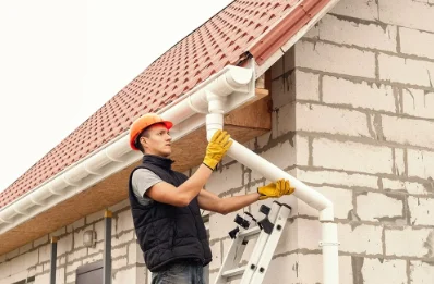 Pose et remplacement de gouttières à Cassaigne